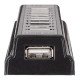 Manhattan Hub USB-A de bureau 10 ports, 10x USB-A, 480 Mbit/s (USB 2.0), Alimenté par USB ou par une alimentation externe (non incluse) pour une puissance accrue des appareils connectés