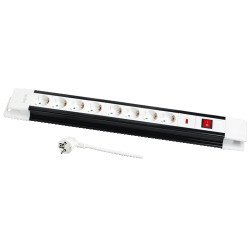 LogiLink LPS207 multiprise 3 m 8 sortie(s) CA Noir, Blanc