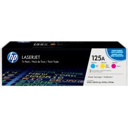 HP 125A  / CF373AM Toner Cyan, Magenta, Jaune HP 125A  / CF373AM Toner Cyan, Magenta, Jaune