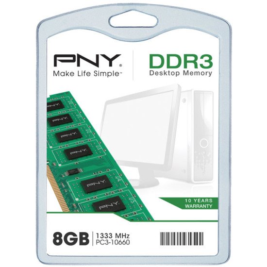 PNY 8GB DDR3 1600MHz module de mémoire 8 Go 1 x 8 Go