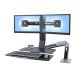 Ergotron WorkFit -A, Dual 55,9 cm (22") Noir