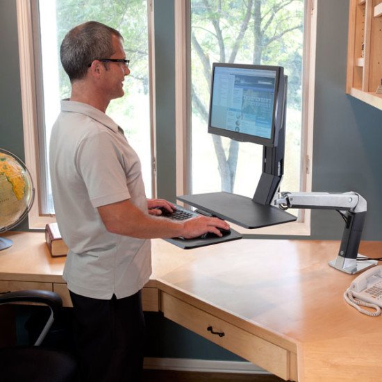 Ergotron WorkFit WorkFit-A, Single LD @ Worksurface+