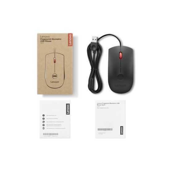 Lenovo 4Y51S24029 souris Bureau Ambidextre USB Type-A Optique 2000 DPI