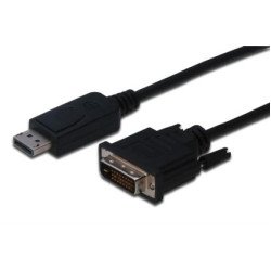 ASSMANN Electronic AK-340301-050-S câble vidéo et adaptateur 5 m DisplayPort DVI-D Noir
