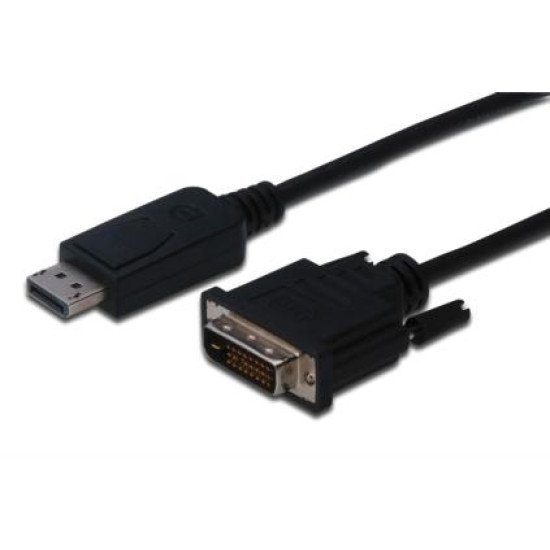 ASSMANN Electronic AK-340301-050-S câble vidéo et adaptateur 5 m DisplayPort DVI-D Noir