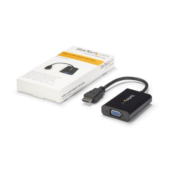 StarTech.com Câble adaptateur / Convertisseur HDMI vers VGA avec audio - Mâle / Femelle - Noir