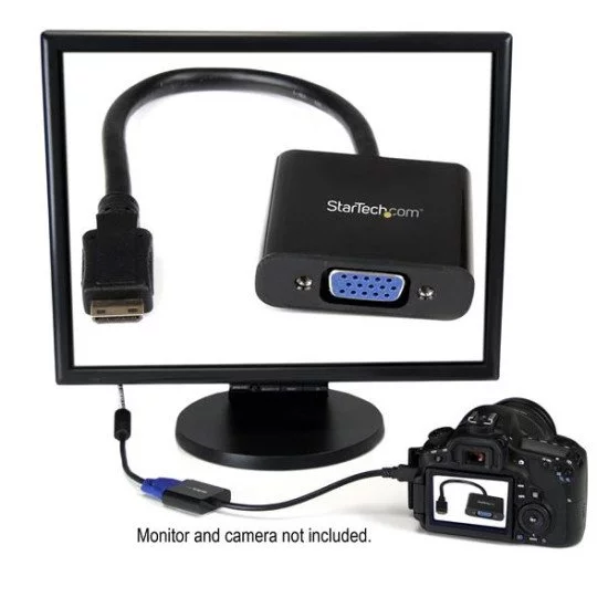 StarTech.com Adaptateur convertisseur Mini HDMI vers VGA pour caméra numérique à images fixes ou vidéo - 1920 x 1080 StarTech.com Adaptateur convertisseur Mini HDMI vers VGA pour caméra numérique à images fixes ou vidéo - 1920 x 1080