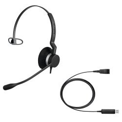 Jabra BIZ 2300 MONO NC 1X + Casque Avec fil Arceau Bureau/Centre d'appels Noir