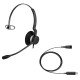 Jabra BIZ 2300 MONO NC 1X + Casque Avec fil Arceau Bureau/Centre d'appels Noir