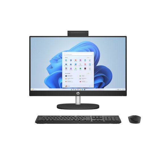 HP 24-cr0060nb AMD Ryzen™ 5 7520U 60,5 cm (23.8") 1920 x 1080 pixels PC All-in-One 16 Go LPDDR5-SDRAM 512 Go SSD Windows 11 Home Wi-Fi 6 (802.11ax) Noir