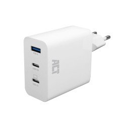 ACT Chargeur USB-C/USB-A 65W 3 ports avec Power Delivery PPS, QuickCharge et GanFast