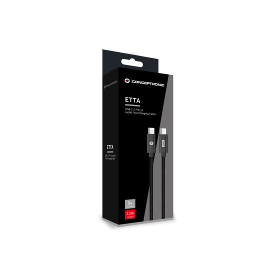Conceptronic ETTA03B20 câble USB USB 2.0 2 m USB C Noir Conceptronic ETTA03B20 câble USB USB 2.0 2 m USB C Noir