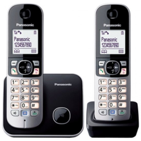 Panasonic KX-TG6812GB téléphone Téléphone DECT Identification de l'appelant Noir