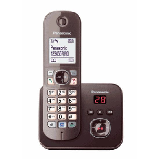 Panasonic KX-TG6821GA téléphone Téléphone DECT Identification de l'appelant Marron