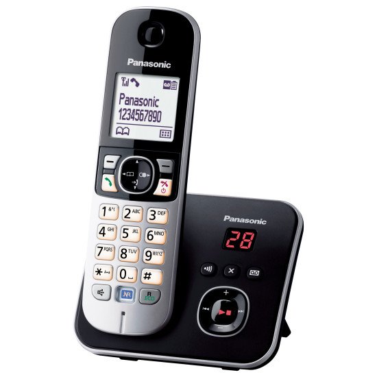 Panasonic KX-TG6821GB téléphone Téléphone DECT Identification de l'appelant Noir