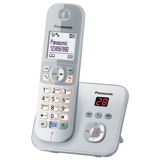 Panasonic KX-TG6821GS téléphone Téléphone DECT Identification de l'appelant Argent