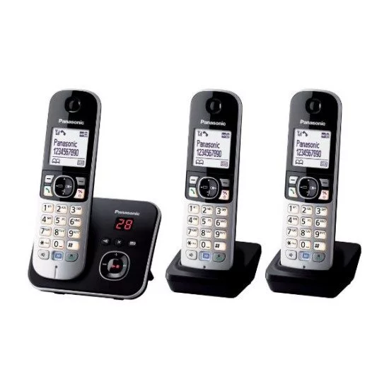 Panasonic KX-TG6823GB téléphone Téléphone DECT Identification de l'appelant Noir, Argent Panasonic KX-TG6823GB téléphone Téléphone DECT Identification de l'appelant Noir, Argent