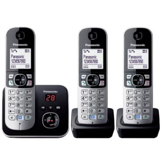 Panasonic KX-TG6823GB téléphone Téléphone DECT Identification de l'appelant Noir, Argent Panasonic KX-TG6823GB téléphone Téléphone DECT Identification de l'appelant Noir, Argent