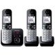 Panasonic KX-TG6823GB téléphone Téléphone DECT Identification de l'appelant Noir, Argent