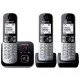 Panasonic KX-TG6823GB téléphone Téléphone DECT Identification de l'appelant Noir, Argent Panasonic KX-TG6823GB téléphone Téléphone DECT Identification de l'appelant Noir, Argent