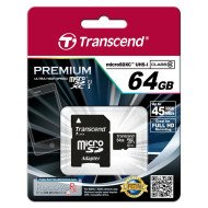 Transcend TS64GUSDU1 mémoire flash 64 Go MicroSDXC Classe 10 MLC Transcend TS64GUSDU1 mémoire flash 64 Go MicroSDXC Classe 10 MLC