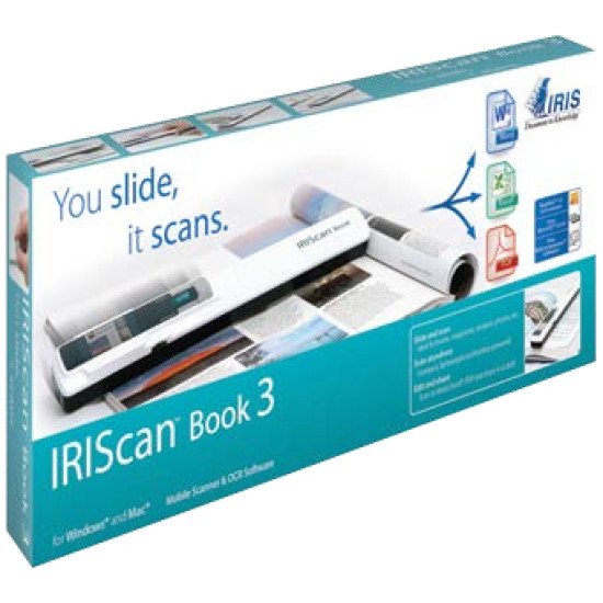 I.R.I.S. IRIScan Book 3 Scanner portable 900 x 900 DPI A4 Blanc