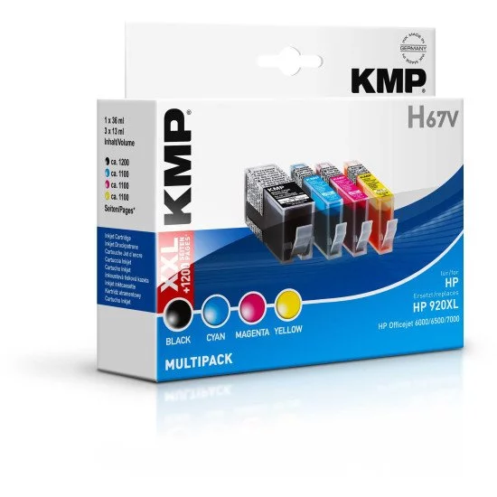 KMP H67V cartouche d'encre 4 pièce(s) Noir, Cyan, Magenta, Jaune KMP H67V cartouche d'encre 4 pièce(s) Noir, Cyan, Magenta, Jaune