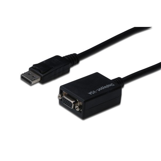 ASSMANN Electronic AK-340403-001-S câble vidéo et adaptateur 0,15 m DisplayPort VGA (D-Sub) Noir