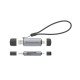 Conceptronic BIAN05G lecteur de carte mémoire USB 3.2 Gen 1 (3.1 Gen 1) Type-A/Type-C Gris