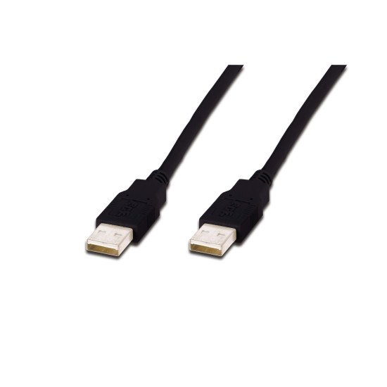 ASSMANN Electronic USB 2.0, USB A - USB A, 1 m câble USB Noir
