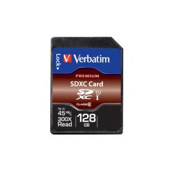 Verbatim Premium mémoire flash 128 Go SDXC Classe 10 Verbatim Premium mémoire flash 128 Go SDXC Classe 10
