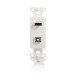 C2G 39702 changeur de genre de câble HDMI F, USB-B F HDMI F, USB-A F Blanc