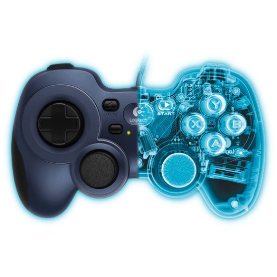 Logitech F310 Manette de jeu PC USB 2.0 Noir, Bleu