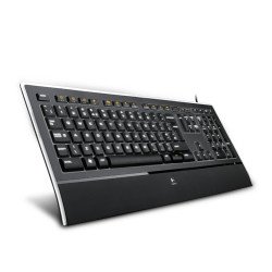 Logitech Illuminated K740 Clavier USB AZERTY FR Noir