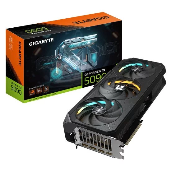 GIGABYTE GeForce RTX 5090 GAMING OC 32G Carte Graphique - 32 Go GDDR7, 512 bits, PCI-E 5.0, 2550MHz Core Clock, 3 x DP 2.1a, 1 x HDMI 2.1b, NVIDIA DLSS 4, GV-N5090GAMING OC-32GD GIGABYTE GeForce RTX 5090 GAMING OC 32G Carte Graphique - 32 Go GDDR7, 512 bits, PCI-E 5.0, 2550MHz Core Clock, 3 x DP 2.1a, 1 x HDMI 2.1b, NVIDIA DLSS 4, GV-N5090GAMING OC-32GD