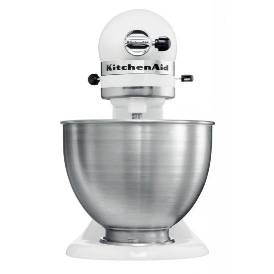 KitchenAid 5K45SSEWH Robot mixer 275 W Métallique, Blanc