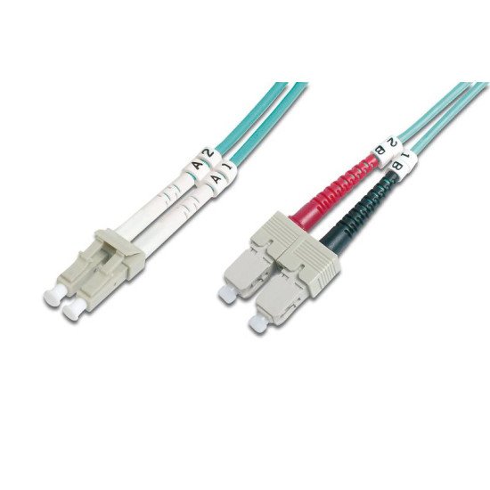 Digitus LC / SC câble de fibre optique 1 m OFC Turquoise