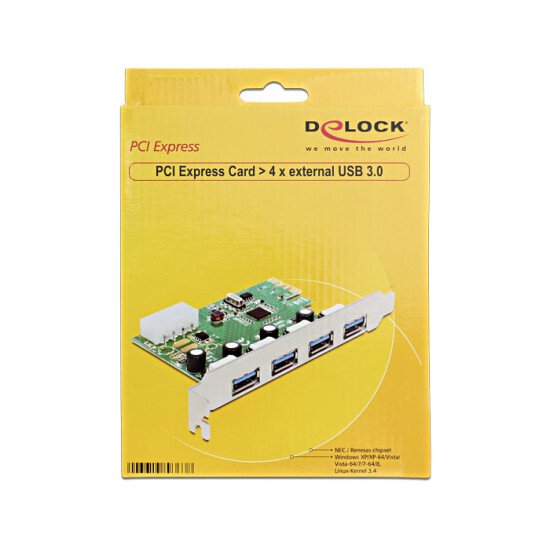 DeLOCK 89363 carte et adaptateur d'interfaces USB 3.2 Gen 1 (3.1 Gen 1) Interne