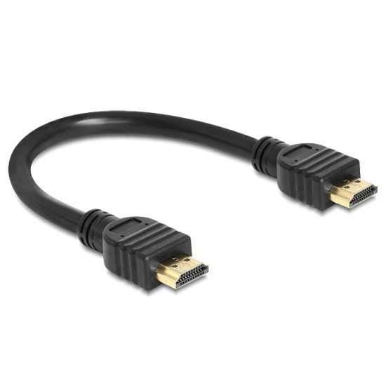 DeLOCK 83352 câble HDMI 0,25 m HDMI Type A (Standard) Noir