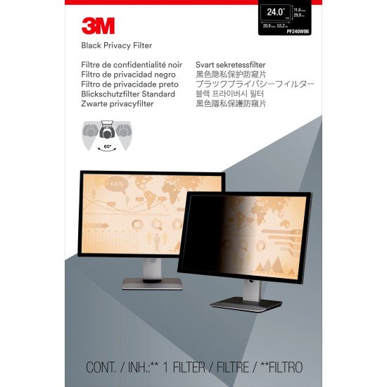 3M Filtre de confidentialité pour moniteur panoramique 24"