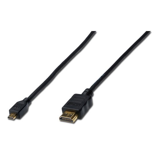 ASSMANN Electronic HDMI 1.4 1m câble HDMI HDMI Type D (Micro) HDMI Type A (Standard) Noir