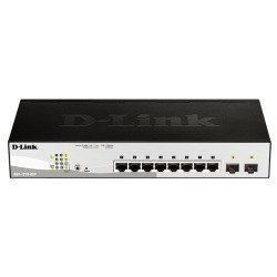 D-Link DGS-1210-08P Géré L2 Gigabit Ethernet (10/100/1000) Connexion Ethernet POE Noir