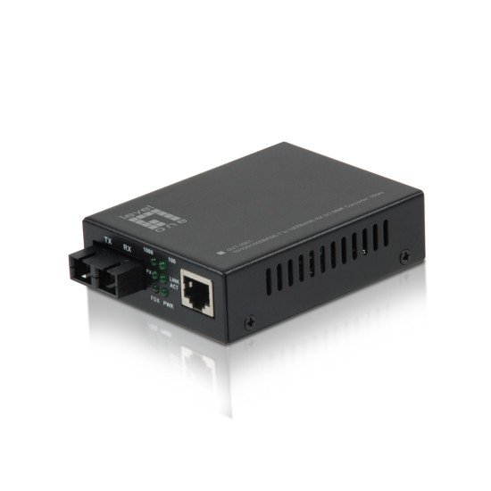 LevelOne GVT-2001 convertisseur de support réseau 1000 Mbit/s 850 nm Multimode Noir