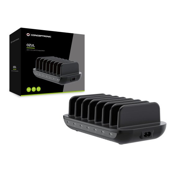 Conceptronic OZUL07B chargeur d'appareils mobiles Universel Noir Secteur Charge rapide Intérieure