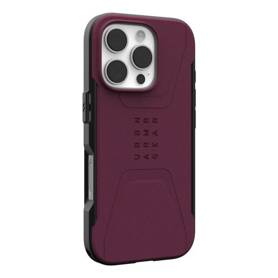 Urban Armor Gear Civilian coque de protection pour téléphones portables 16 cm (6.3") Housse Bordeaux