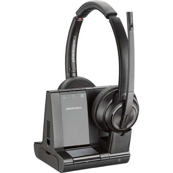 POLY Savi 8220 Casque Avec fil &sans fil Arceau Bureau/Centre d'appels Bluetooth Noir