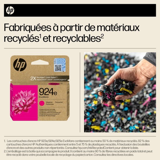 HP 924e Cartouche d'encre authentique Magenta EvoMore
