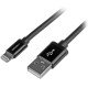 StarTech.com Câble Apple Lightning vers USB pour iPhone, iPod, iPad - 2 m Noir