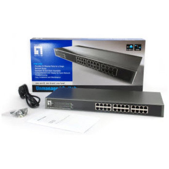 LevelOne FSW-2450 commutateur réseau Non-géré Fast Ethernet (10/100) Noir