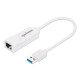 Manhattan Adaptateur réseau Gigabit USB-A, 10/100/1000 Mbit/s, 5 Gbit/s (USB 3.2 Gen 1 / USB 3.0), RJ45, blanc, garantie 3 ans, équivalent à USB31000SW